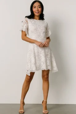 Clearance Baltic Born Aasha Lace Short Dress | Off White
