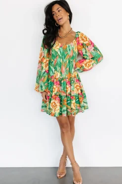 Outlet Baltic Born Acapulco Short Dress | Green Multi Print