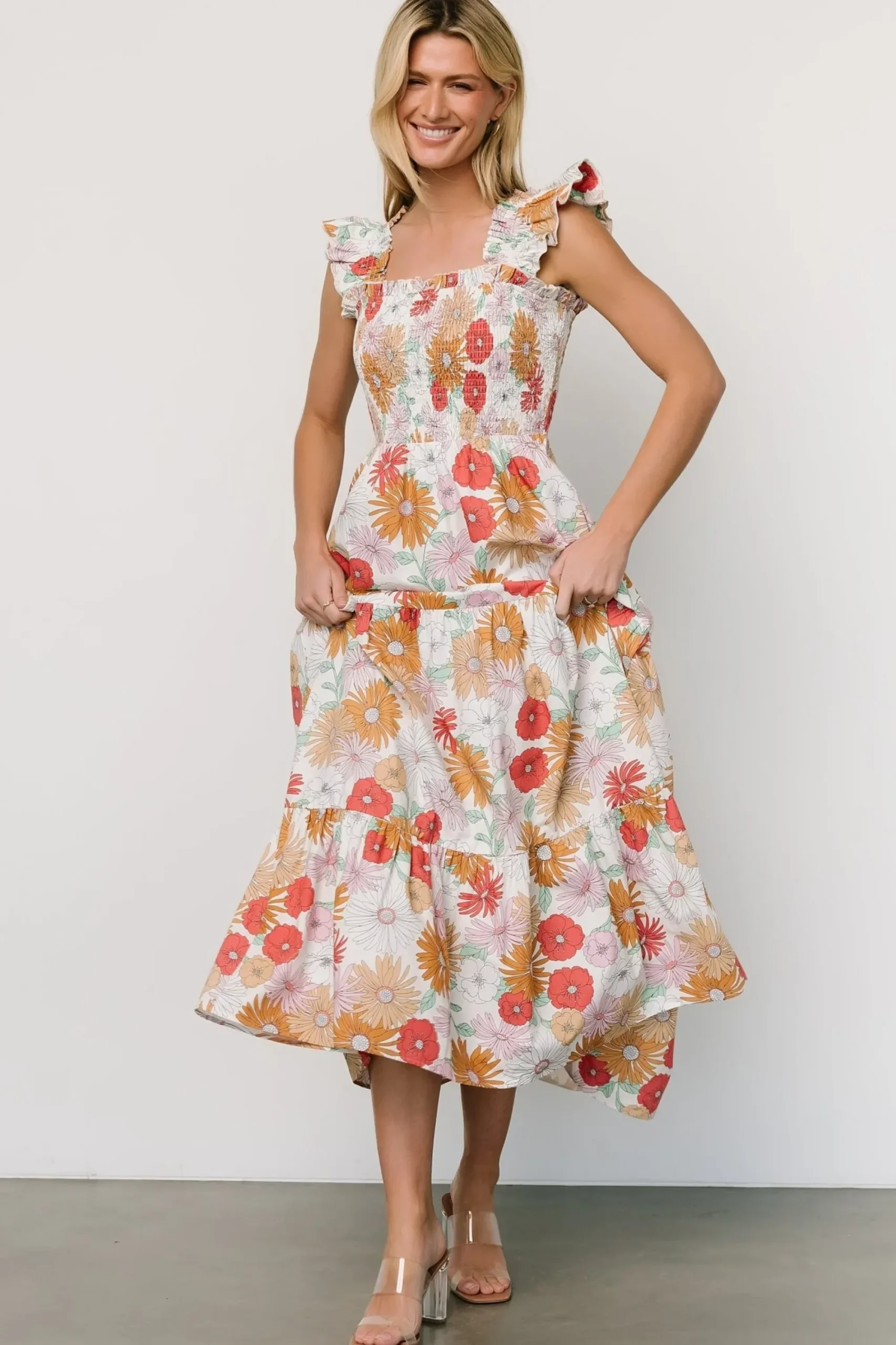 Fashion Baltic Born Adela Maxi Dress | Cream Multi Floral