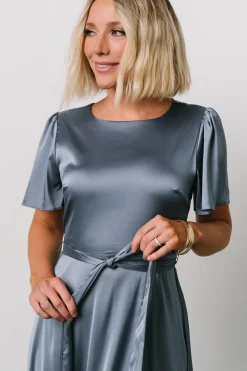 Sale Baltic Born Agnes Satin Maxi Dress | Whisper Blue