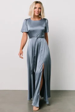 Sale Baltic Born Agnes Satin Maxi Dress | Whisper Blue