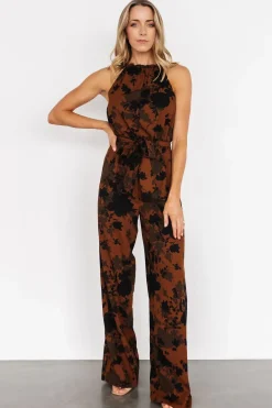 Hot Baltic Born Alameda Halter Jumpsuit | Espresso Print