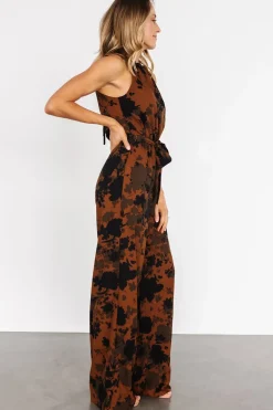 Hot Baltic Born Alameda Halter Jumpsuit | Espresso Print