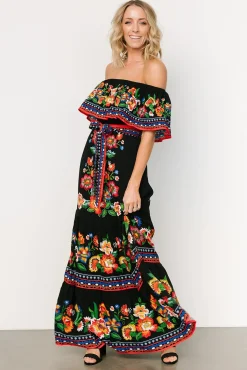 Best Baltic Born Alejandra Maxi Dress | Black Multi Floral