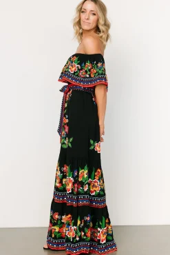 Best Baltic Born Alejandra Maxi Dress | Black Multi Floral