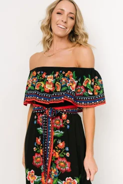 Best Baltic Born Alejandra Maxi Dress | Black Multi Floral