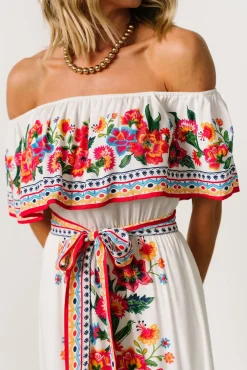 New Baltic Born Alejandra Maxi Dress | Ivory Multi Floral