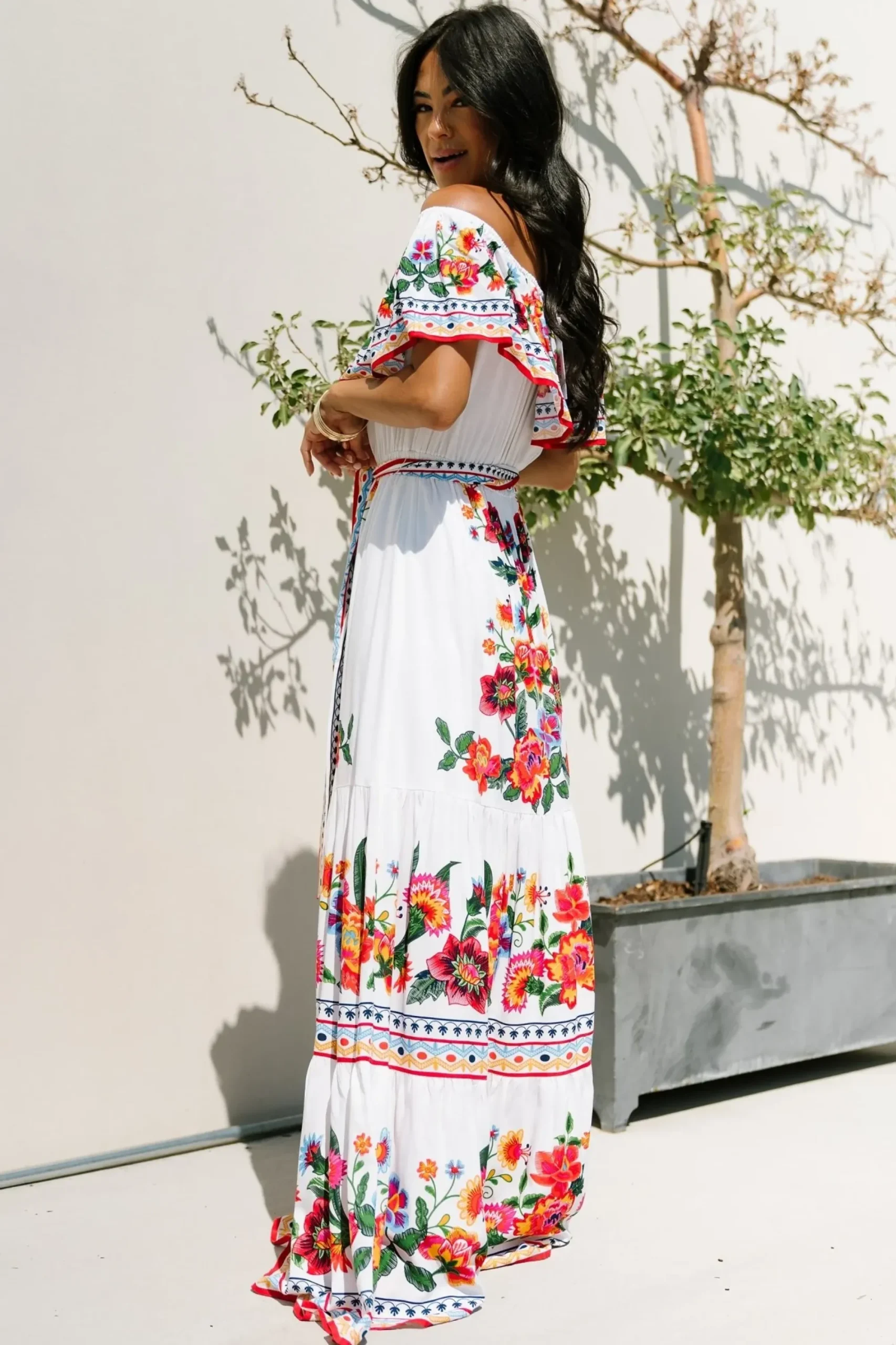 New Baltic Born Alejandra Maxi Dress | Ivory Multi Floral