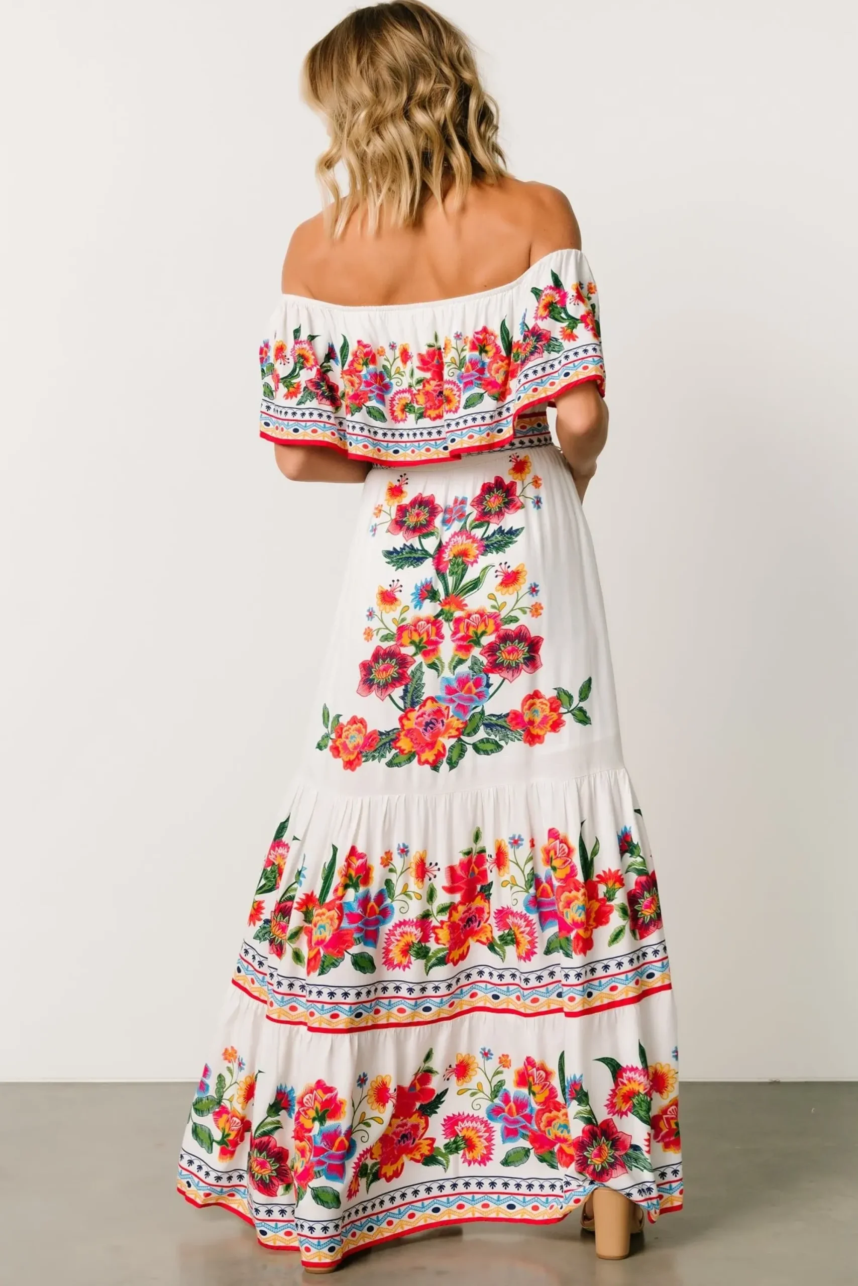 New Baltic Born Alejandra Maxi Dress | Ivory Multi Floral