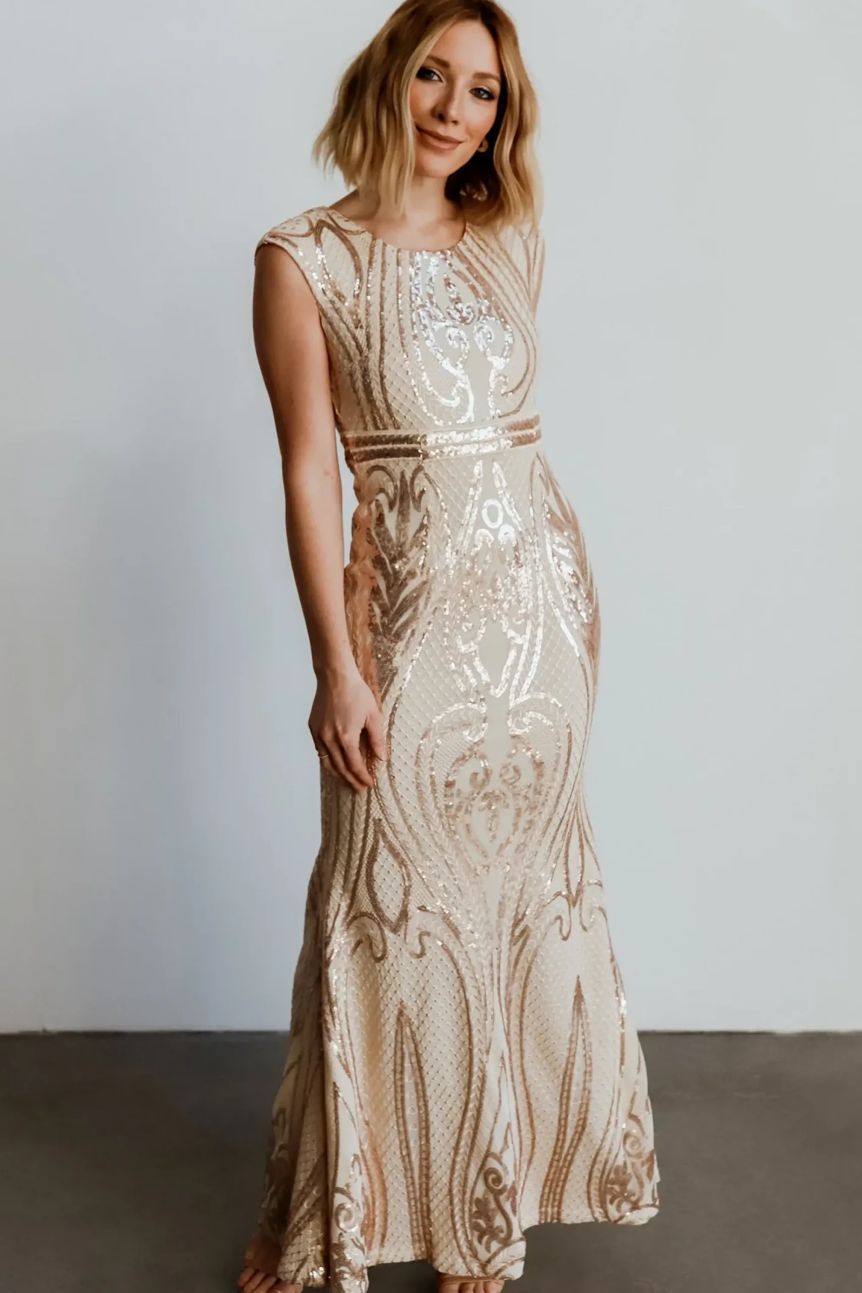 Sale Baltic Born Alessia Sequin Gown | Champagne