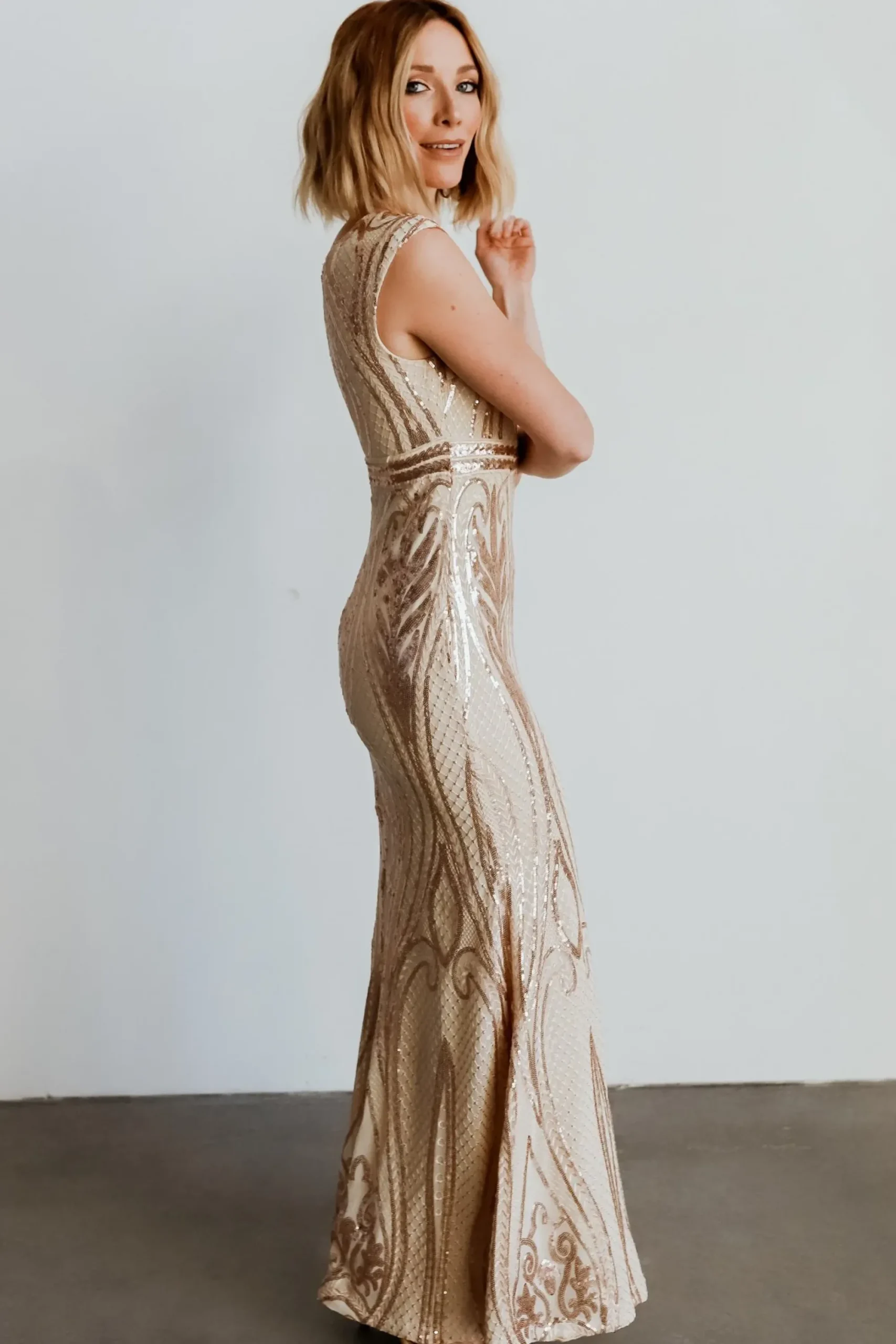 Sale Baltic Born Alessia Sequin Gown | Champagne