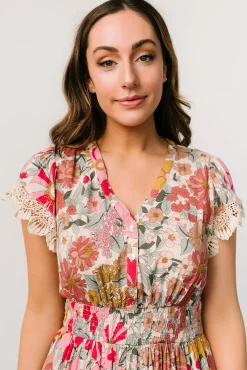 Discount Baltic Born Aliyah Midi Dress | Cream Multi Floral