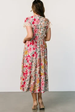 Discount Baltic Born Aliyah Midi Dress | Cream Multi Floral