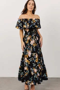 Discount Baltic Born Amalfi Smocked Maxi Dress | Midnight Floral