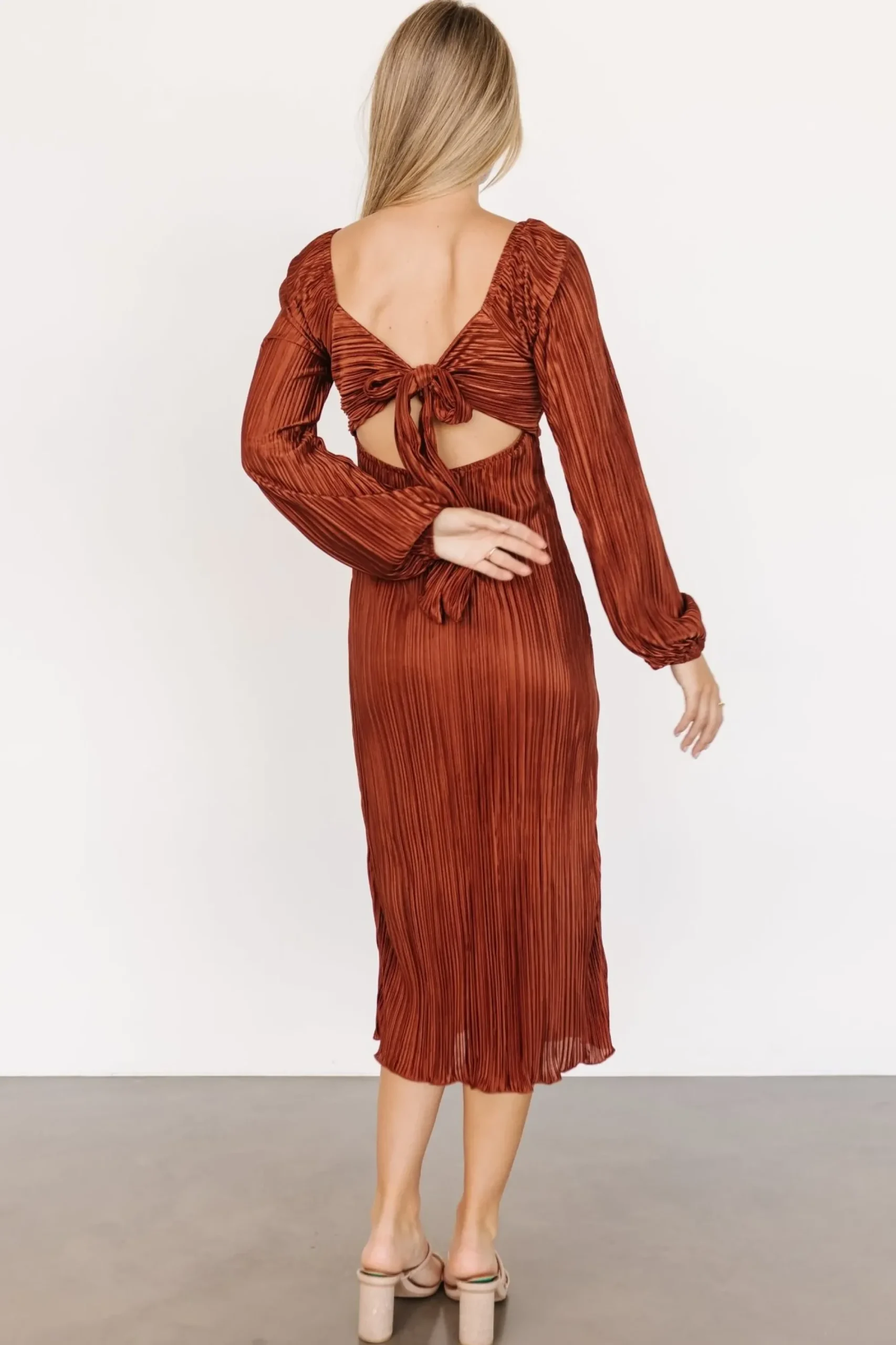 Fashion Baltic Born Amani Pleated Midi Dress | Cinnamon
