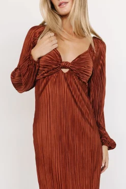 Fashion Baltic Born Amani Pleated Midi Dress | Cinnamon