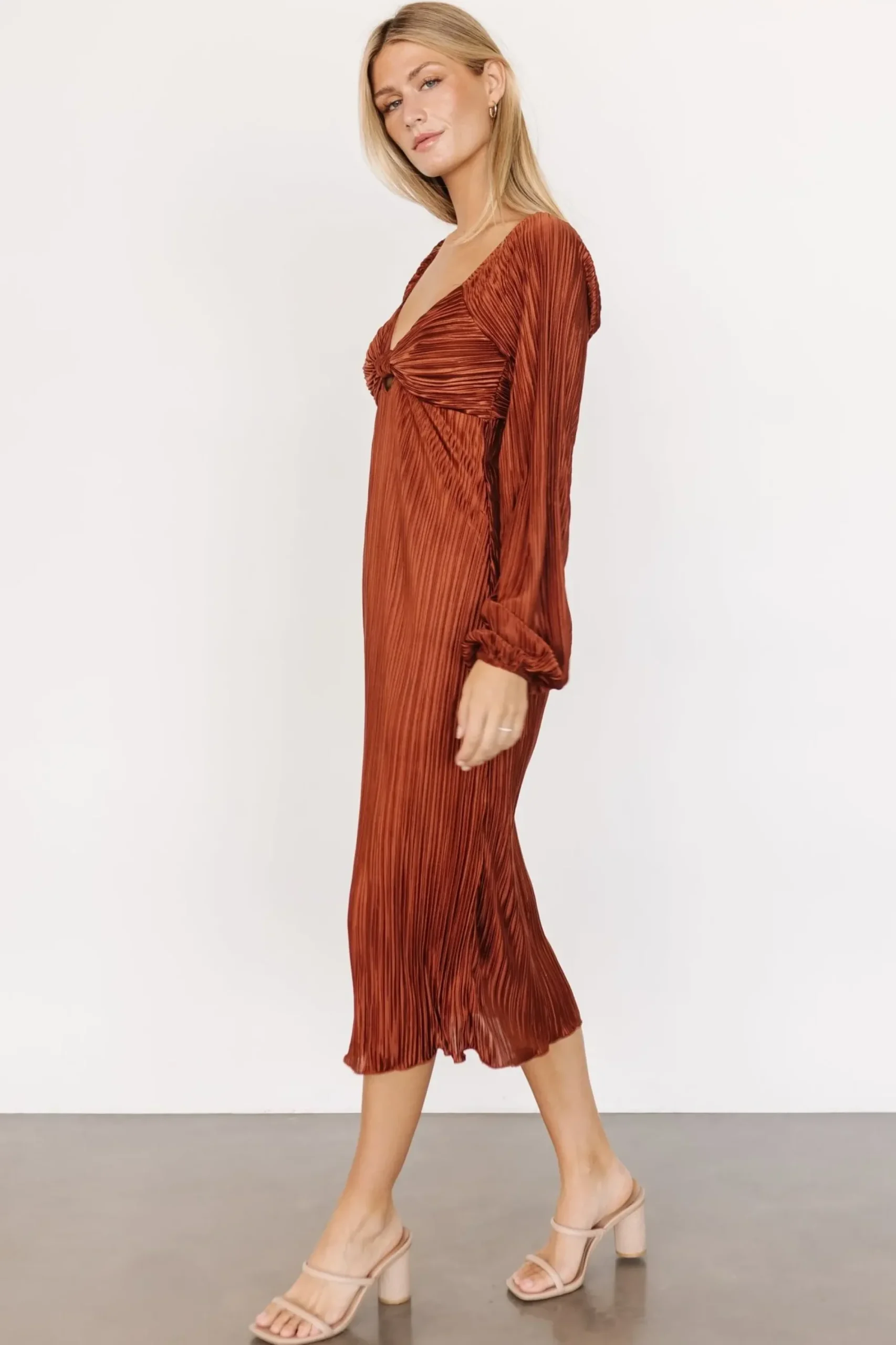 Fashion Baltic Born Amani Pleated Midi Dress | Cinnamon
