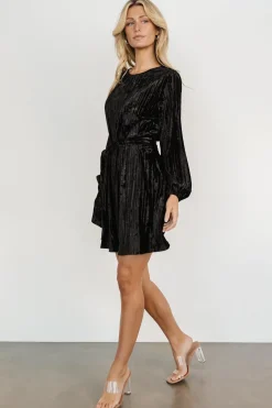 Outlet Baltic Born Anastasia Velvet Short Dress | Black