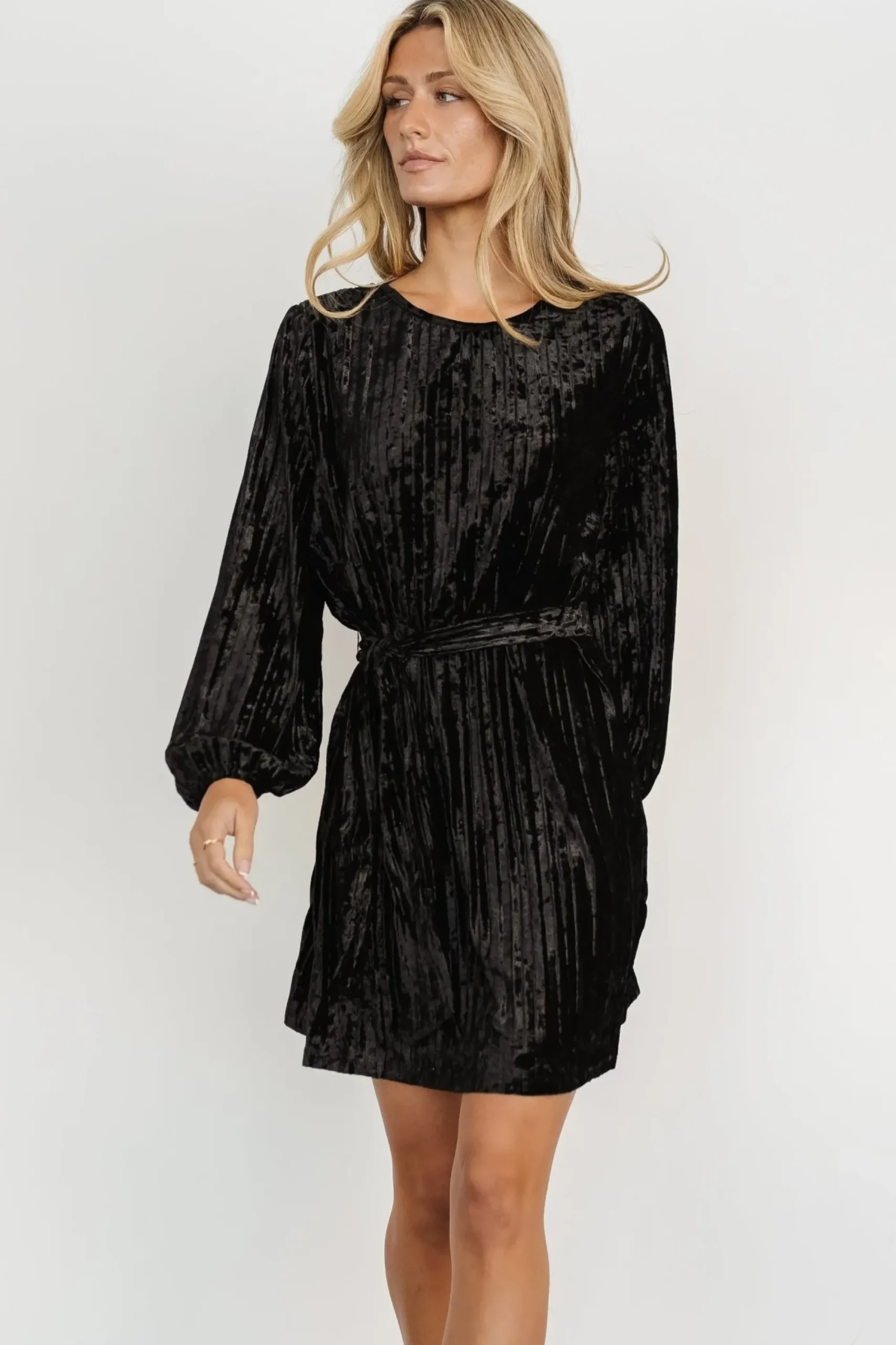 Outlet Baltic Born Anastasia Velvet Short Dress | Black