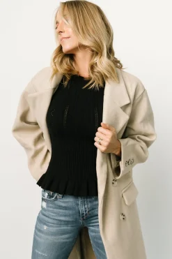 Clearance Baltic Born Anderson Double Breasted Coat | Natural