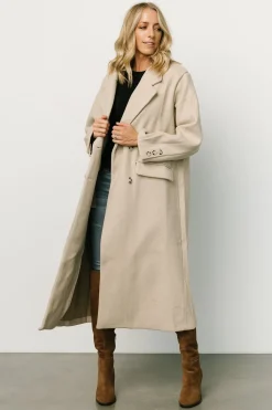 Clearance Baltic Born Anderson Double Breasted Coat | Natural