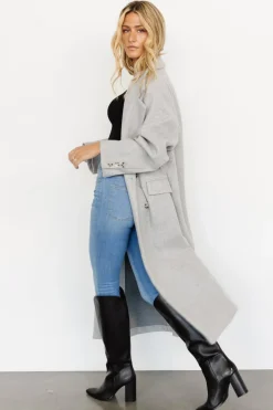 New Baltic Born Anderson Double Breasted Coat | Gray