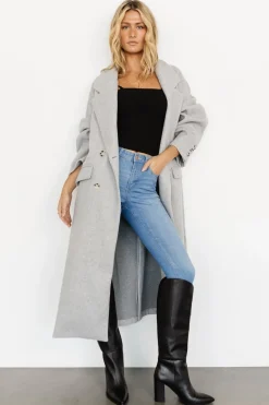 New Baltic Born Anderson Double Breasted Coat | Gray