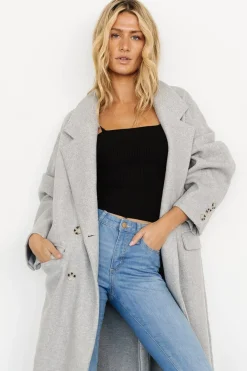 New Baltic Born Anderson Double Breasted Coat | Gray