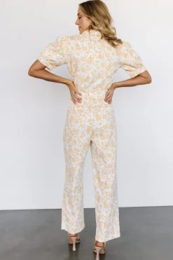 New Baltic Born Annalise Jumpsuit | White + Yellow