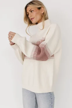 Online Baltic Born Antonov Turtle Neck Sweater | Mauve + Cream