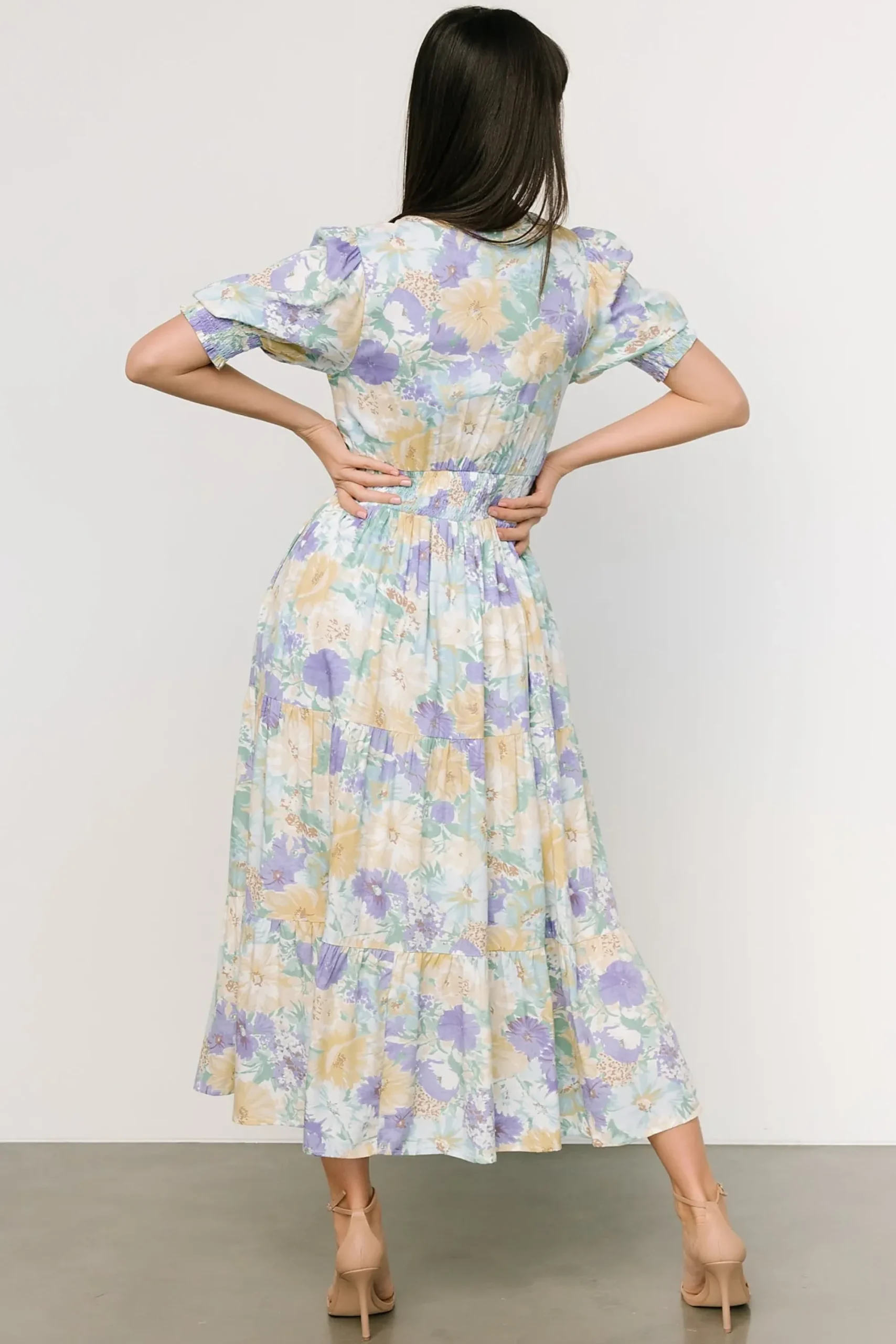Clearance Baltic Born Anya Midi Dress | Blue Multi Floral