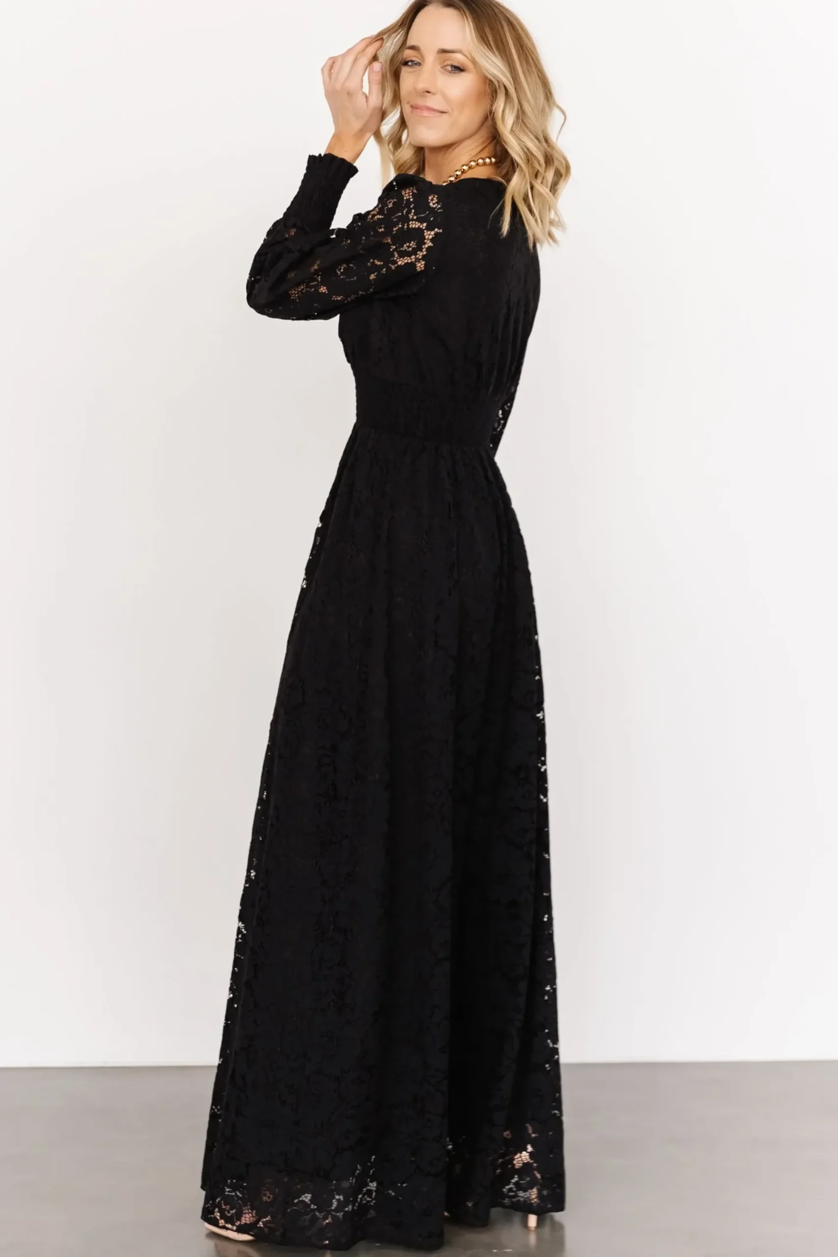 Sale Baltic Born Aphrodite Lace Maxi Dress | Black