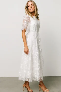 Best Baltic Born Arabella Embroidered Tulle Maxi Dress | White