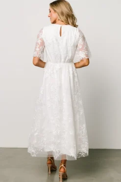Best Baltic Born Arabella Embroidered Tulle Maxi Dress | White