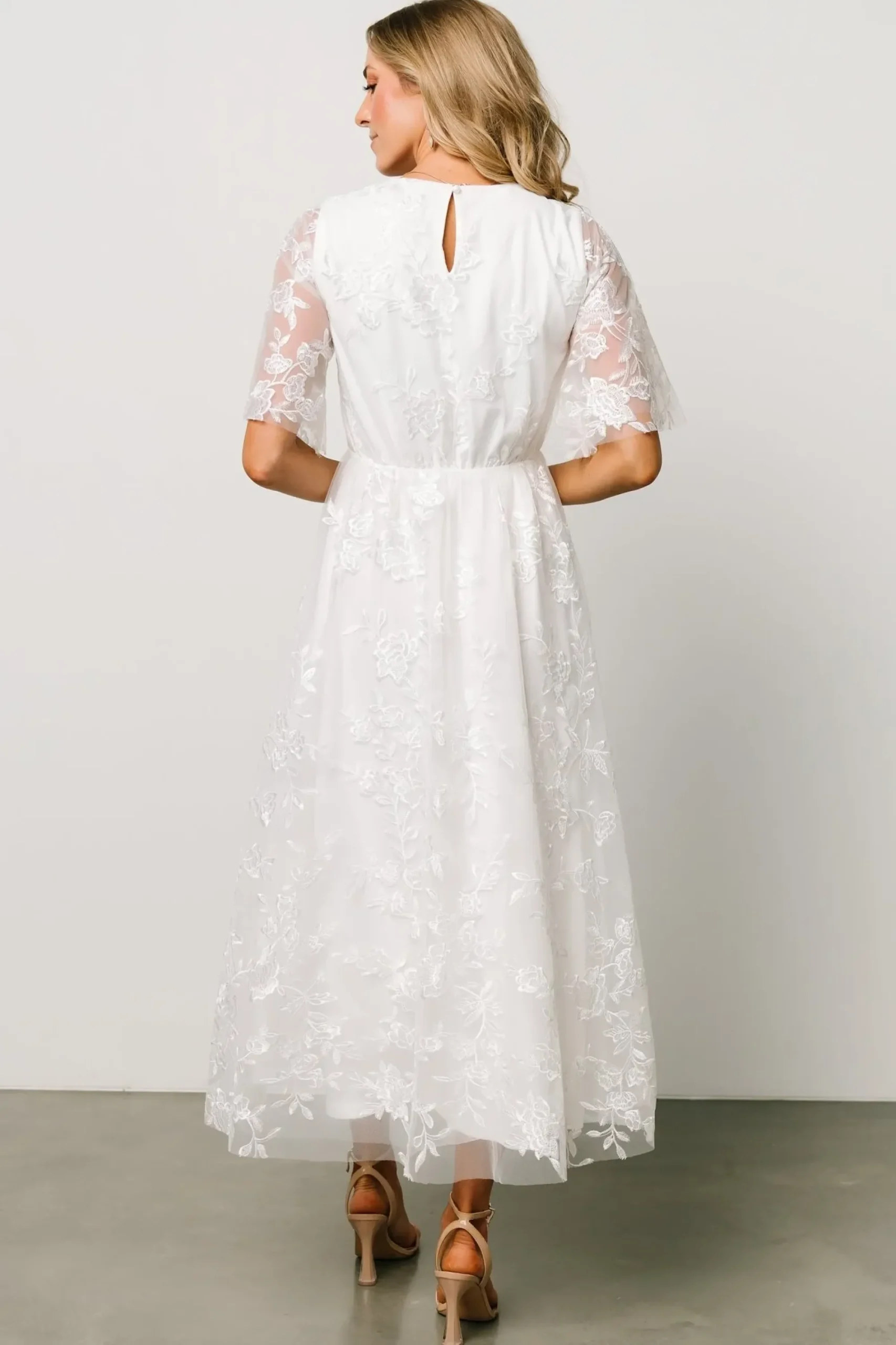 Best Baltic Born Arabella Embroidered Tulle Maxi Dress | White