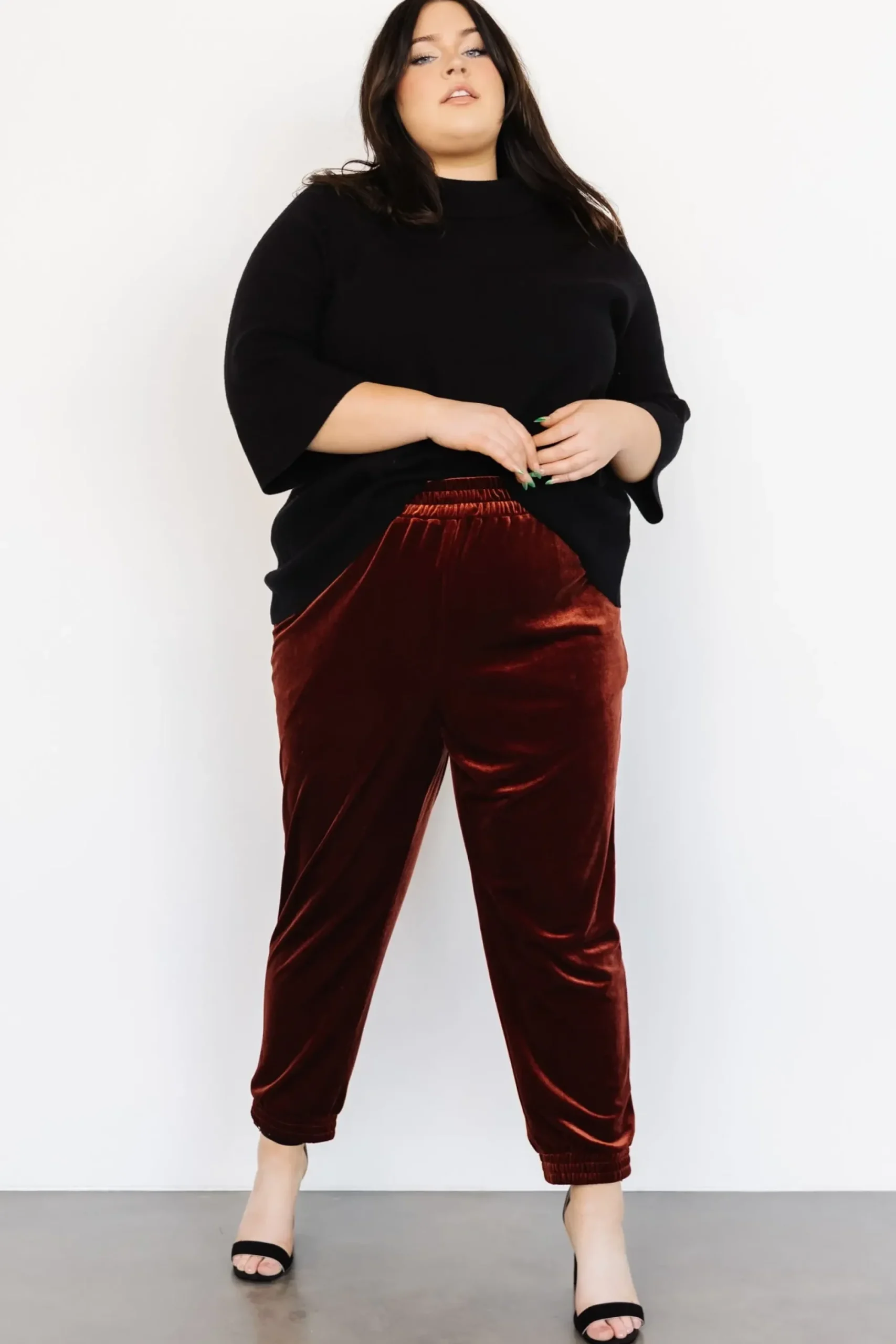 Online Baltic Born Archie Velvet Jogger Pants | Black
