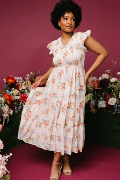 Sale Baltic Born Arla Smocked Maxi Dress | Cream Floral