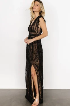Best Baltic Born Arlene Shimmer Gown | Black + Nude