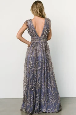 Best Baltic Born Arlene Shimmer Gown | Blue + Gold
