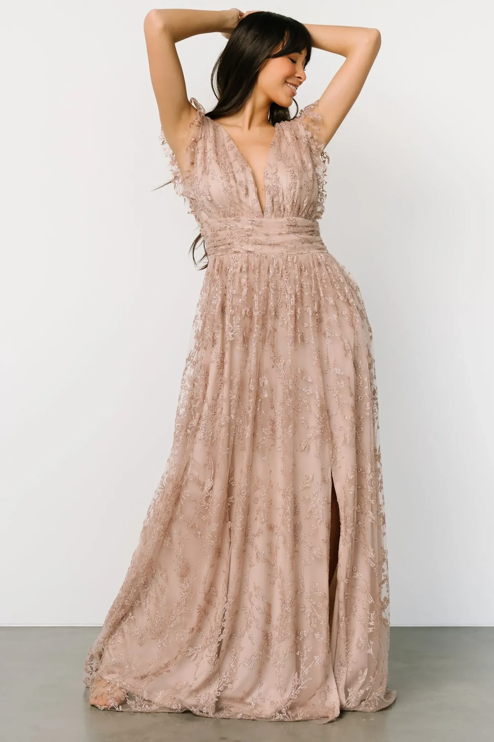 Discount Baltic Born Arlene Shimmer Gown | Nude Rose