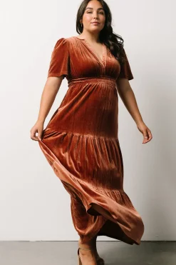 Online Baltic Born Artemis Velvet Maxi Dress | Dark Spice