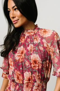 Sale Baltic Born Ashton Maxi Dress | Deep Berry Floral