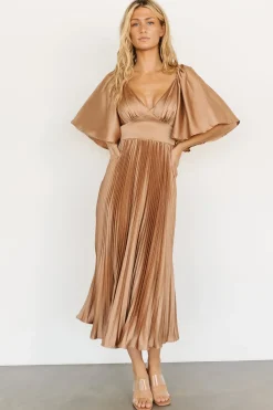 Sale Baltic Born Aubree Pleated Dress | Champagne
