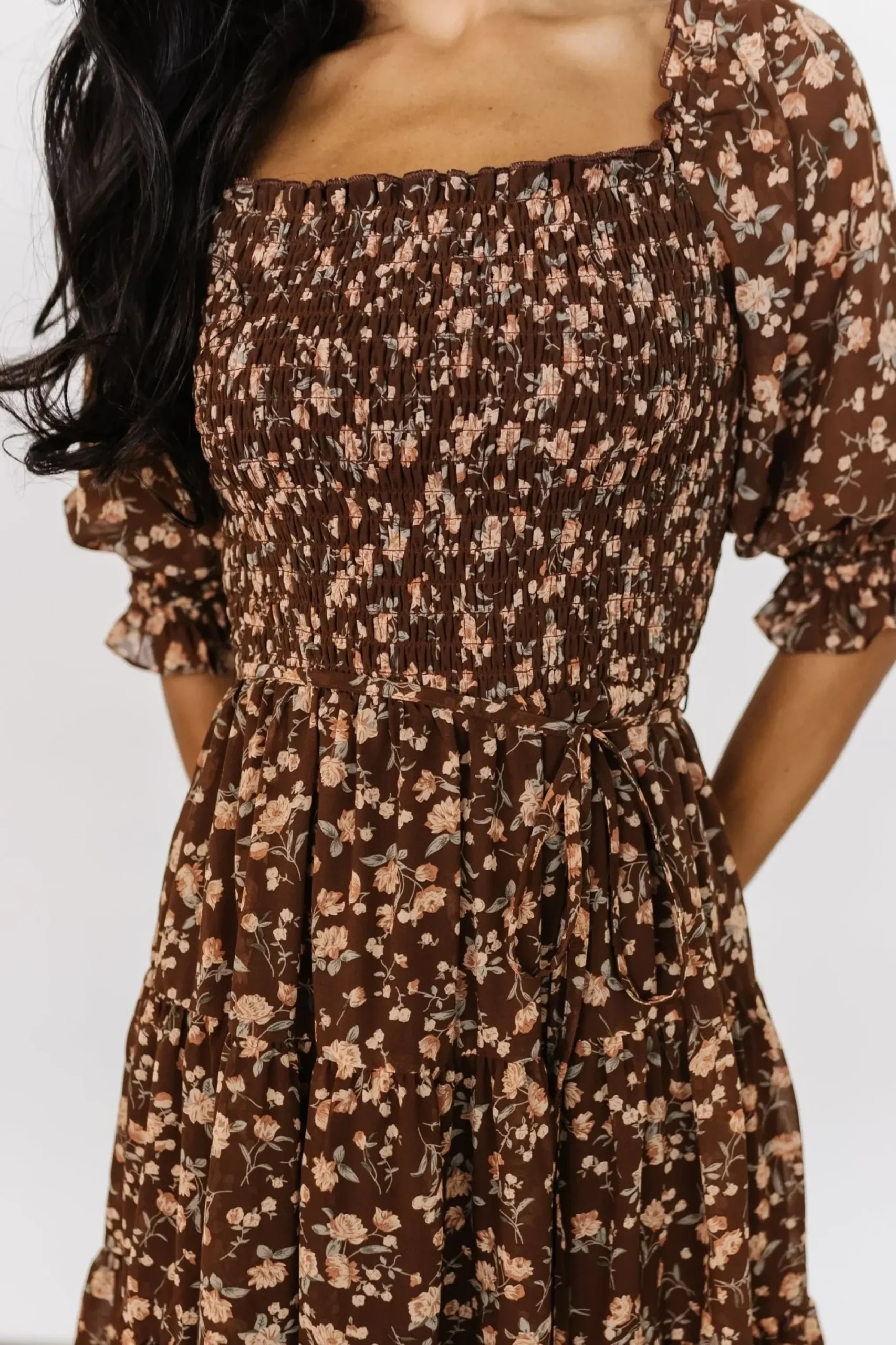 Best Baltic Born Azlyn Smocked Short Dress | Copper Floral