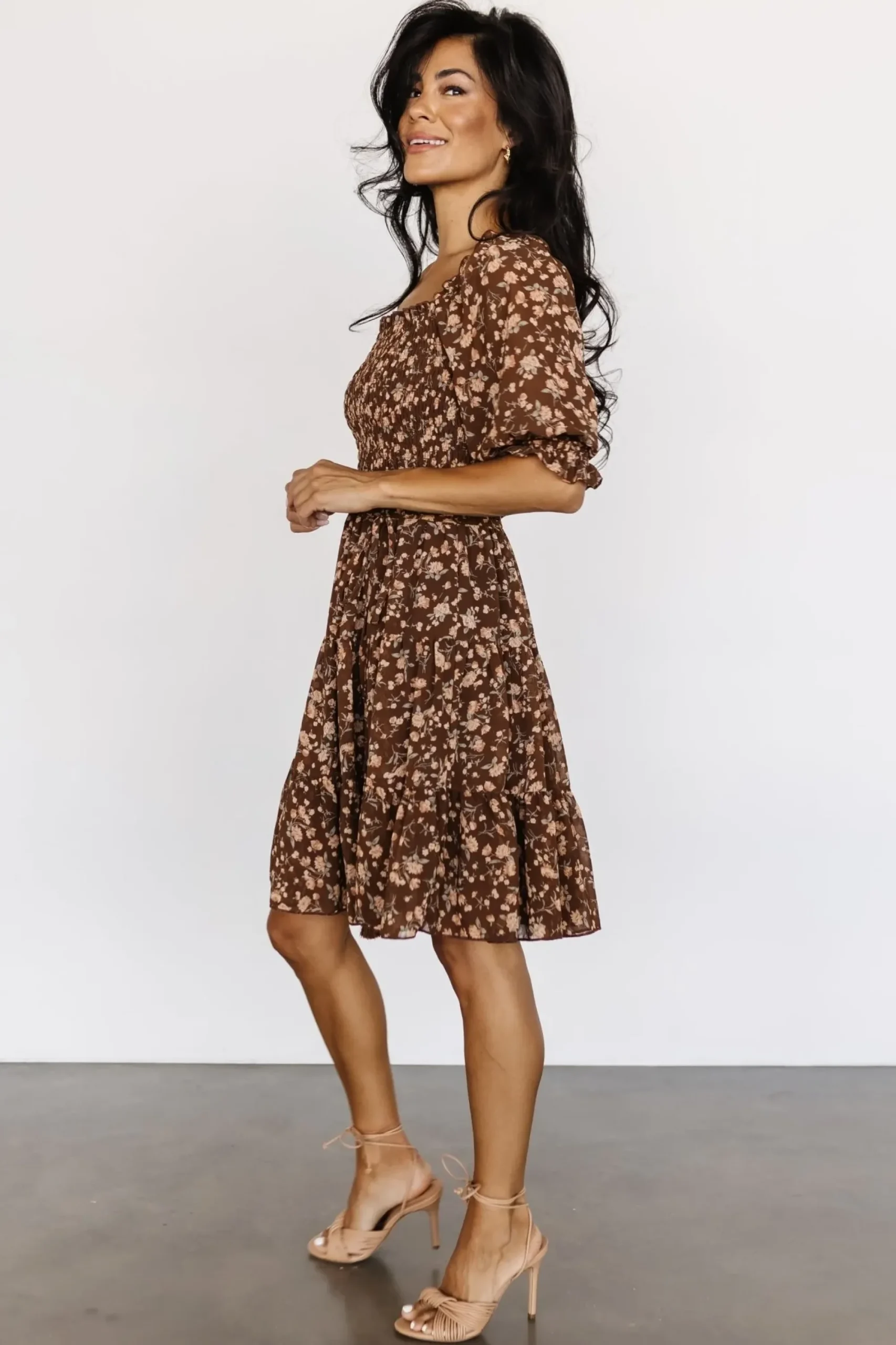 Best Baltic Born Azlyn Smocked Short Dress | Copper Floral