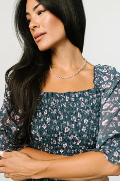 Sale Baltic Born Azlyn Smocked Short Dress | Blue Multi