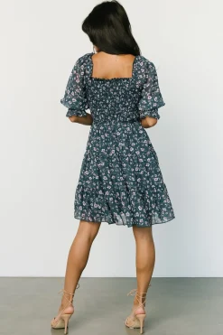 Sale Baltic Born Azlyn Smocked Short Dress | Blue Multi