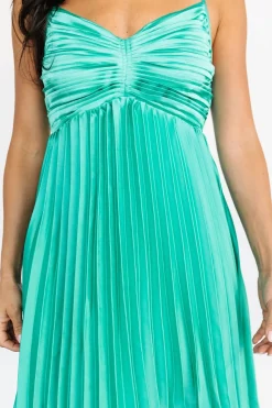 Clearance Baltic Born Balboa Pleated Mini Dress | Green