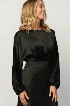 Outlet Baltic Born Balta Satin Midi Dress | Black