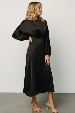 Outlet Baltic Born Balta Satin Midi Dress | Black